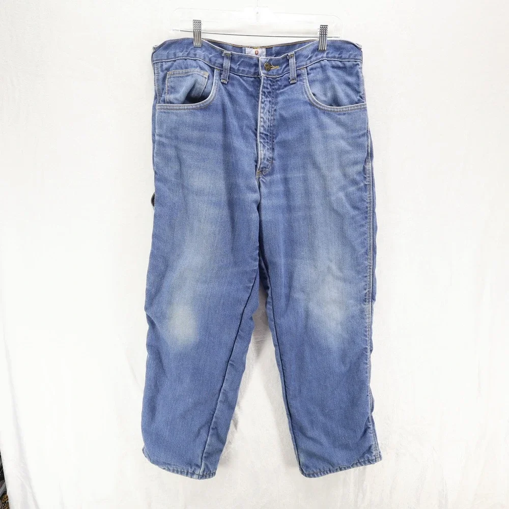 Tyndale FR Flame Resistant Lined Carpenter Jeans Mens 36x30 Blue Made in USA
